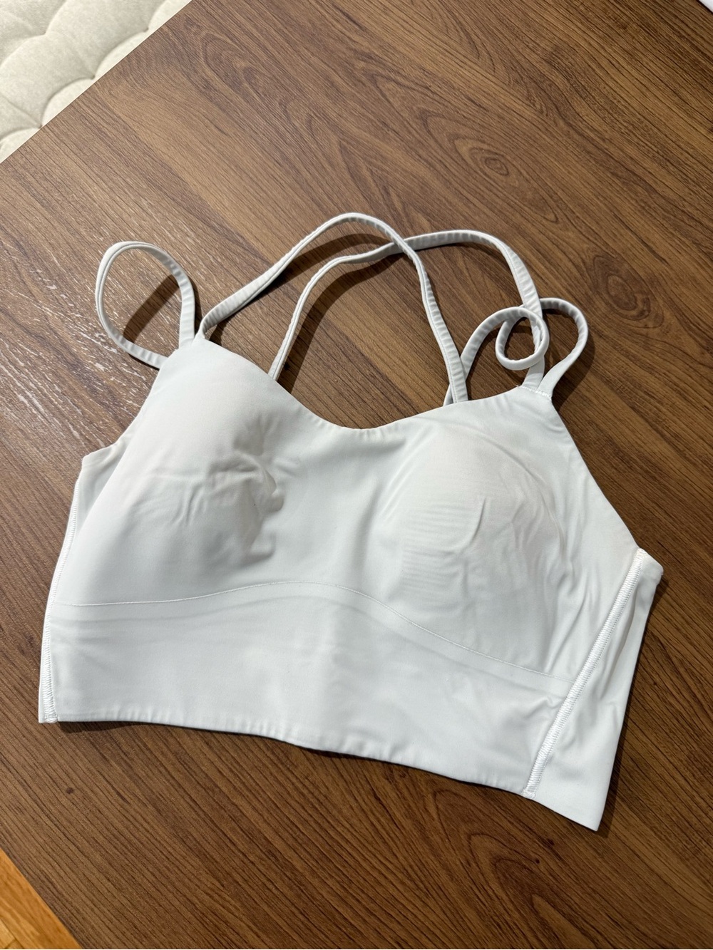 Lululemon White Strappy Sports Bra